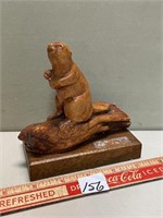 FANTANSTIC BEAVER WOOD CARVING DETAILED