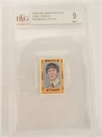 Rare 1964 John Lennon Beatles Stamp Graded by