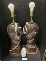 Ceramic Hitching Post Table Lamps.