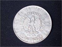 1938 - POLISH ZLOTYCH SILVER COIN