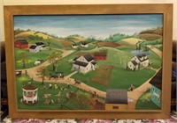 Oversized Farming Painting By Ruby Graves