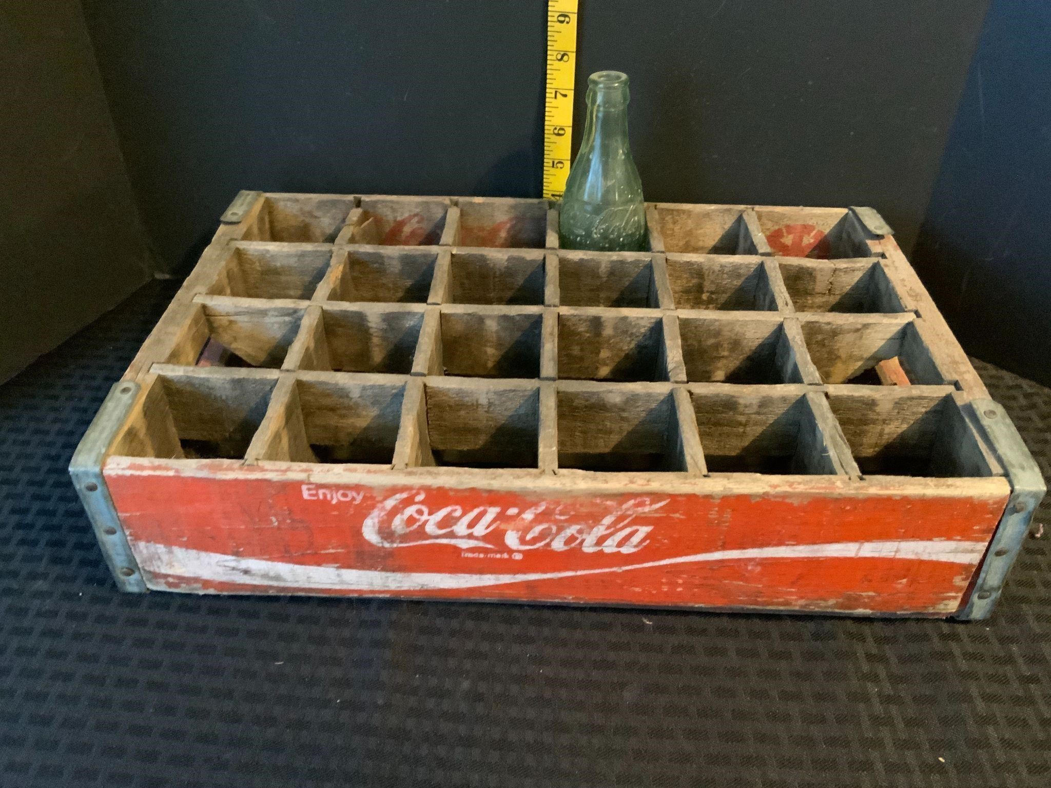Vintage Coca-Cola Bottling Wood Crate & Enid OK