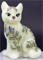 OOAK Gorgeous Fenton Hp Custard Sitting Cat By