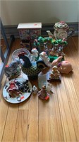 Miscellaneous figurines, Tea Pot Clock, Flower