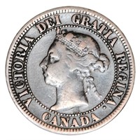 1891 Canada Large 1 Cent LL F