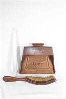 Wood Brush/Dust Pan with Wood Inlay