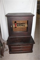 Bridge Street Barber Shop Wood Tabletop Cabinet