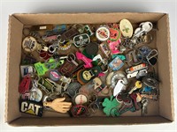 Flat box of all kinds of keychains