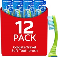 Colgate Travel Toothbrush  Soft  12 Pack Travel