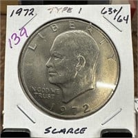 1972 TYPE 1 IKE DOLLAR SCARCE