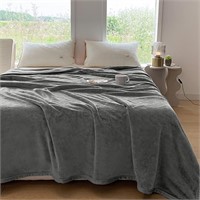 Shilucheng Queen Fleece Blanket  90x90  Grey
