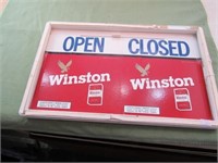 Winston Cigarette Open Closed Sign