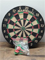 Narwhal dart board with Steel Darts