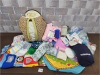 Baby blankets, pads, diapers, etc