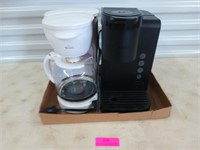 Rival coffee pot and a Keurig