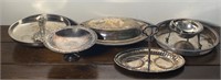 Miscellaneous silver plated serving dishes