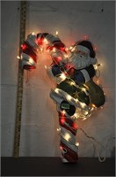 Light-up Santa/candy cane decor