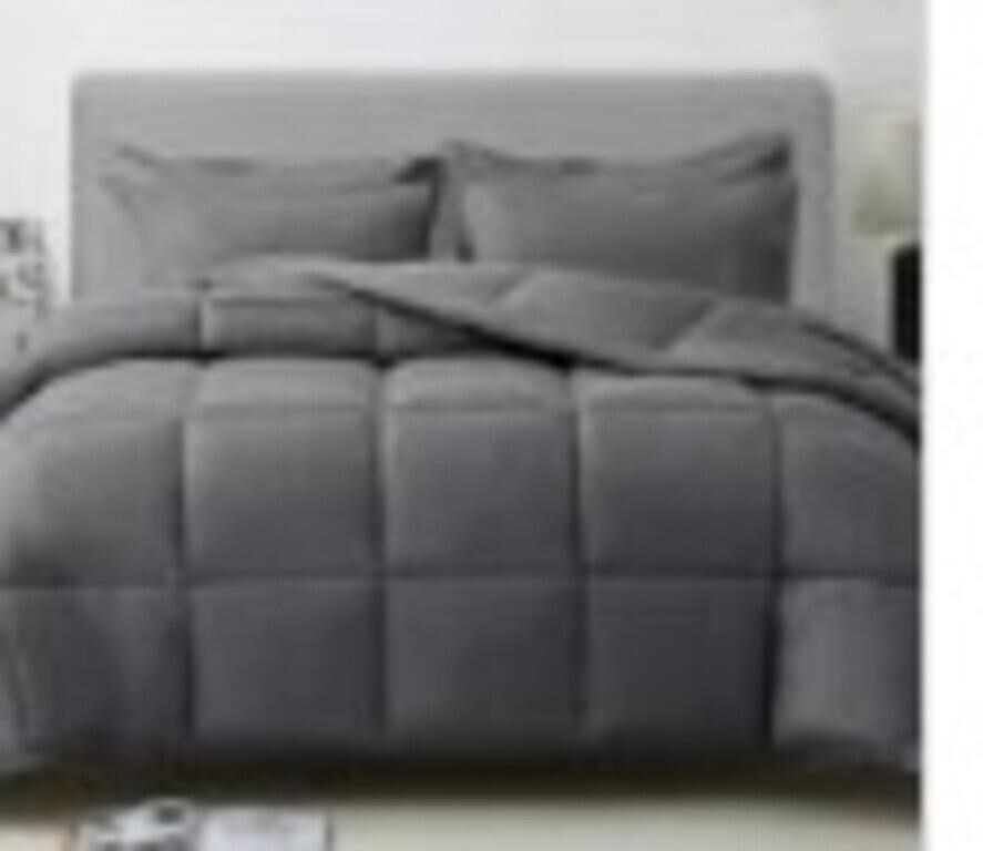 Jolly Vogue Queen Sz Dark Grey Comforter Set