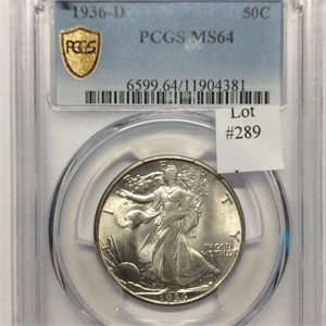 1936-D 50C PCGS MS64