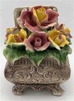 Capodimonte floral box centerpiece