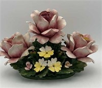 12" Capodimonte floral centerpiece
