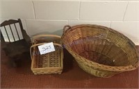 Baskets and rocking chair