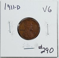 1911-D  Lincoln Cent   VG