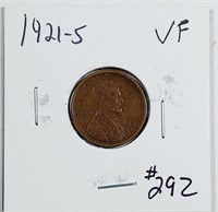 1921-S  Lincoln Cent   VF