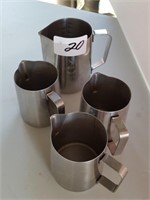 ss espresso pitchers, assorted sizes