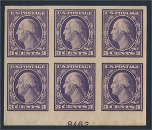 USA #484 PLATE# BLOCK OF 6 MINT VF H