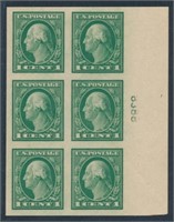 USA #481 PLATE# BLOCK OF 6 MINT EXTRA FINE NH