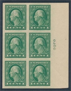 USA #481 PLATE# BLOCK OF 6 MINT EXTRA FINE NH