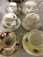 6 Assorted Teacups and Saucers (5 Royal Albert)