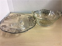 2 Silver Overlay Dishes
