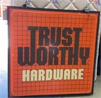 Trustworthy hardware two-sided lighted sign, 48“