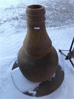 CLAY CHIMENEA AND SKIRT