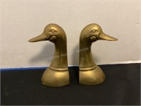 Leonard Brass Duck Bookends
