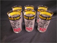 Set of six Kentucky Derby Centennial glasses