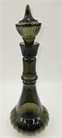 Olive Green Decanter 14"