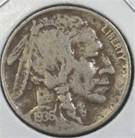 1936 Buffalo nickel