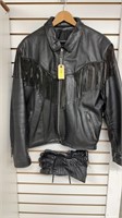 Steer Brand Leather Jacket - Size 42, Gloves