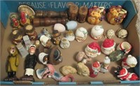 Large collection of salt and pepper shakers