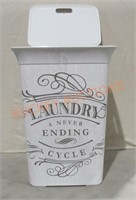Kis Laundry Hamper 24"high With Hinged Lid;