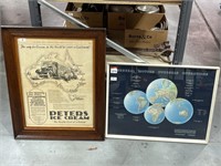 Pair of Framed Advertisements Inc. Peters & GM