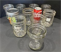 10 Mostly Ball Canning Jars, 16 oz.