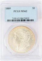 Coin 1889-P Morgan Silver Dollar PCGS MS62