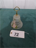 Frosted Happy Anniversary Hand-Painted Bell