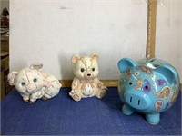 3 adorable piggy banks