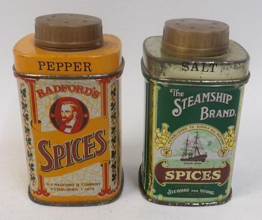 Tin Litho Radford's & Steamship Brand Spices
