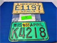LOT OF 2 Vintage License Plates